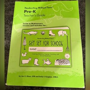 Handwriting Without Tears "Get Set for School" Pre-K Teacher's Guide